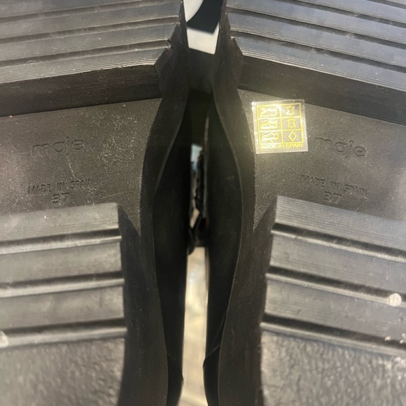 Maje Flatzstud Plat Foam loafer in leather and studs size 37 - Picture 7 of 8